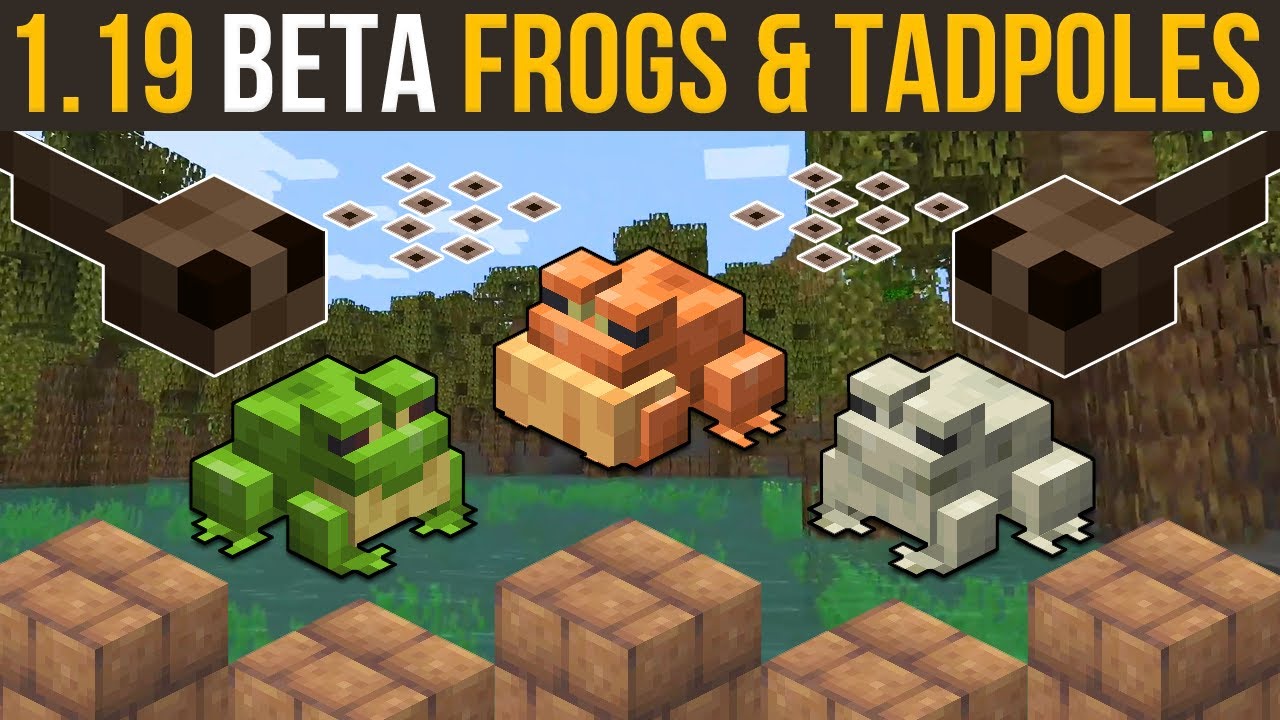 Minecraft 1.19 Frogs, Tadpoles & New Eggs!