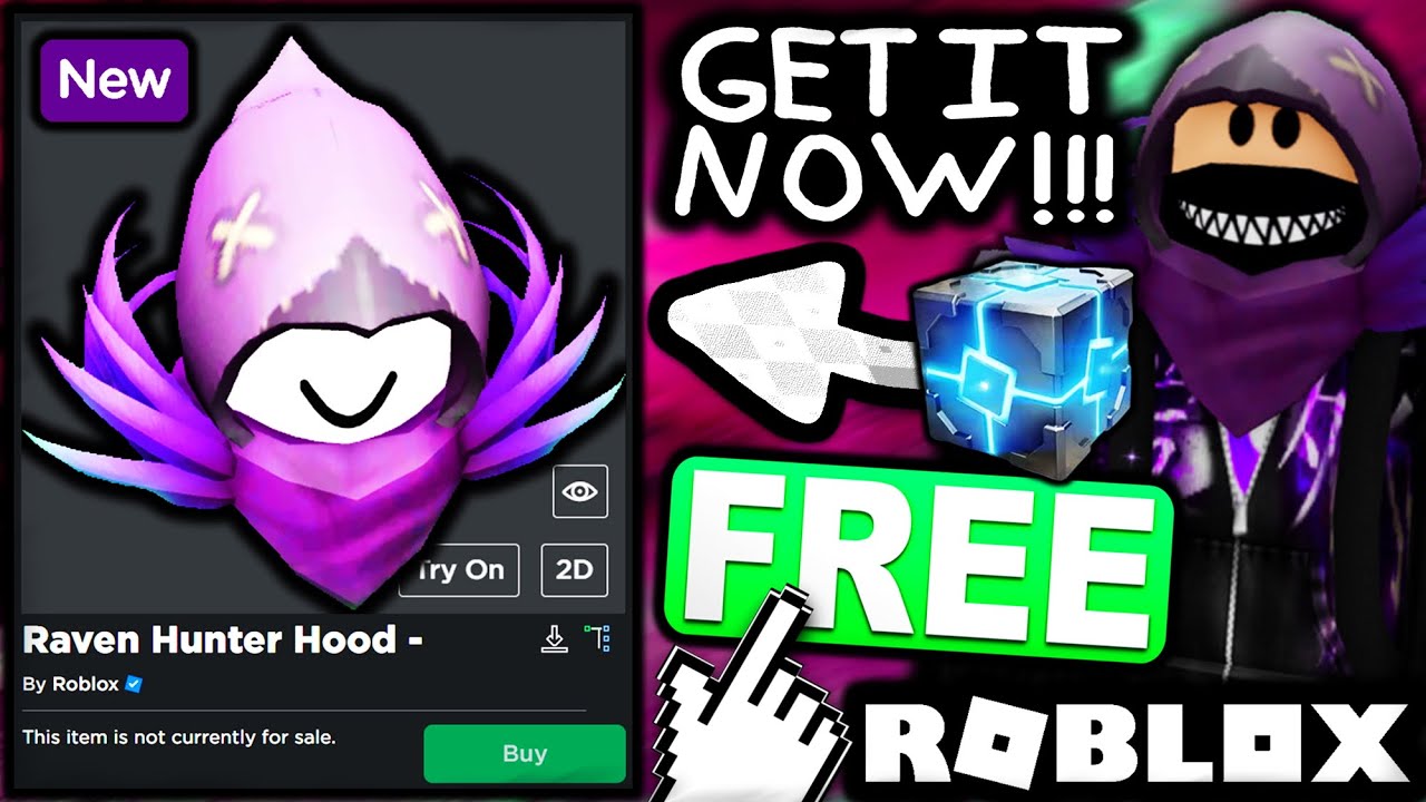 How to get a hood of a raven hunter is a free item Roblox Prime Gaming